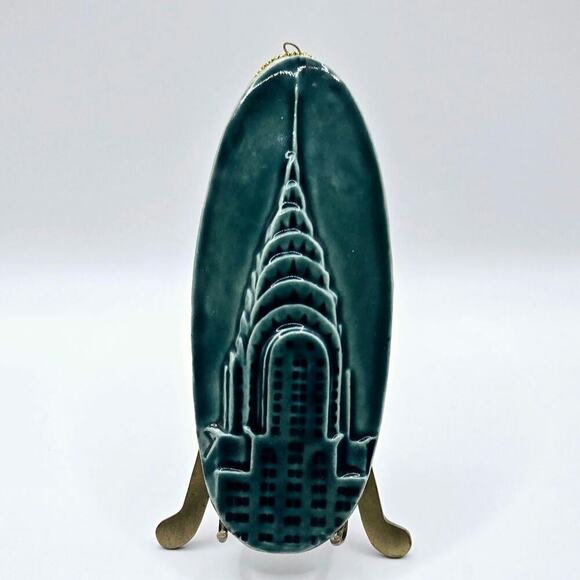 Delong Ceramics Chrysler Building Christmas Ornament  Pre-owned - Picture 1 of 5
